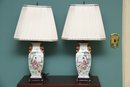 Pair Of Japanese Porcelain Lamps