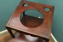 Wooden Side Table Ice Bucket Holder