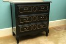 Black Side Table With 3 Drawers