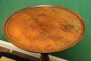 Round Side Table With Hinged Top