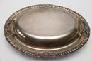 Silver Over Copper Two Compartment Serving Dish