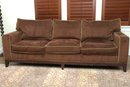 Mason-Art Custom Chocolate Brown Microfiber Sofa