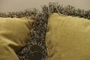Pair Of Olive Green Throw Pillows