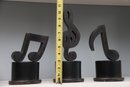Wood Carved Music Note Figurines