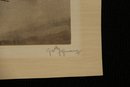 Unframed Signed Etchings By Gaston Hoffman Pencil Lithographs