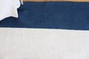 Blue And White Striped Wool Carpet 8 X 10