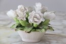 Porcelain Flower Small Table Lamp