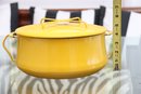 Danish Yellow Cast Iron Pot & Pan
