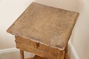 Antique Bamboo & Grasscloth Sewing Side Table