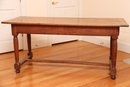 18th Century Cherry Wood Farmhouse Table With Storage Drawers
