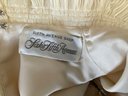 Stunning Vintage Pleated Collared Cream Lace Dress Saks Fifth Avenue - Size 12