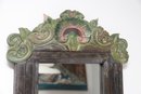 Wooden Hand Painted Wall Mirror