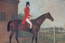 Man On Horseback Painting Framed