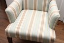 (BRONXVILLE NY PICK UP) Pair Of Striped Side Chairs