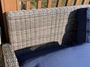 All-weather Outdoor Wicker Sectional With Sunbrella Cushions & Coffee Table