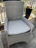 Pair Of Outdoor Wicker Chairs With Cushions