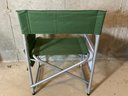 Outdooors Green Camping Chair With Side Table