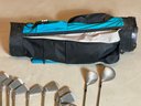 Light And Easy And Town Design Mixed Set Of Golf Clubs With Spalding Bag