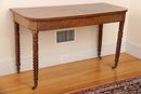 Antique Console Table With Twisted Legs On Wheels