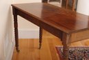 Antique Console Table With Twisted Legs On Wheels