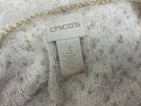Chicos Gold Trimmed Sweater Size 3 Large
