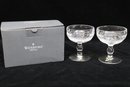 Pair Of Waterford Lismore Balloon Wine Glasses