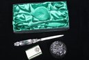 Galway Crystal Letter Opener And Paperweight With Box