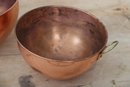 Trio Of Small Vintage Copper Mixing Bowls