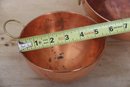 Trio Of Small Vintage Copper Mixing Bowls