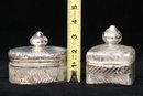 Mercury Glass Covered Trinket Boxes