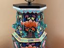 Chinese Vase Turned Into Table Lamp 20th Century