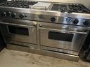 60 Viking Professional Stove Stainless Double Oven Gas Range