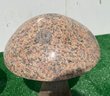 MCM Granite Mushroom Sculptures - Pair