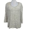 Chicos Gold Trimmed Sweater Size 3 Large