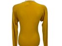 Hanae Mori Mustard Yellow 100 Percent Cashmere Bodysuit Size M