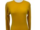 Hanae Mori Mustard Yellow 100 Percent Cashmere Bodysuit Size M