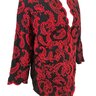 Chicos Red Embroidered Jacket Size 2P Medium