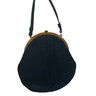 Vintage Black Fabric Handbag
