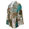 Chicos Floral Cotton Jacket Size 3 Large