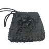 Small Black Sequins Drawstring Bag