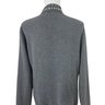Chicos Gray Embellished Sweater Size 2 Medium/Large