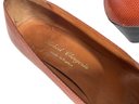 Robert Clergerie French Leather Pumps Lizard Skin Pattern - Size 7.5