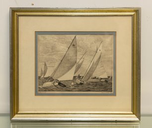 The Outer Mark -Sailboats Artist Signed