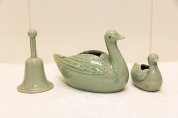 Celadon Figurine Trio