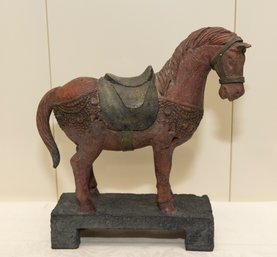 Chinese Polychrome Horse Statue