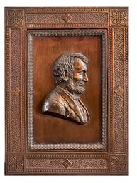Heavy Copper Abe Lincoln Relief Art