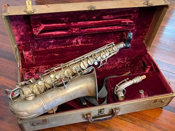Vintage Elkhart Saxophone With Case