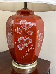 Hexagonal Ginger Jar Floral Table Lamp