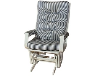 White Dutailier Glidermotion Chair