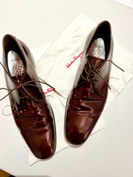 Salvatore Ferragamo - RARE - Patent Leather Lace Up Men's Shoes 10.5 EE